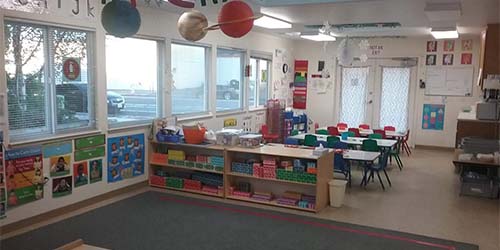 A classroom for young children.