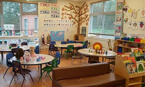 A young children's classroom